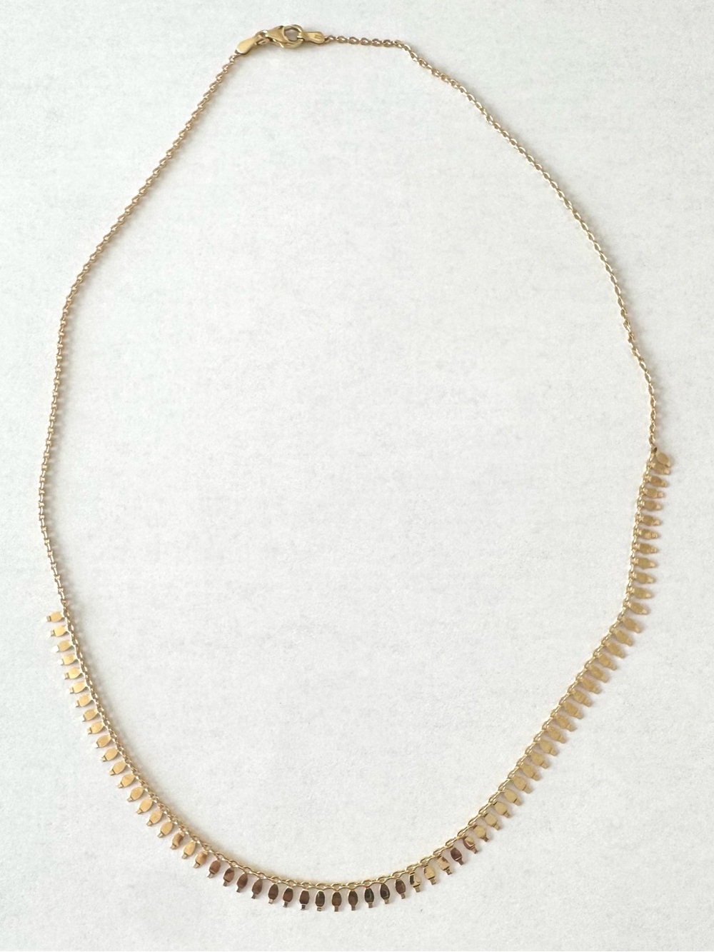 18K yellow gold fringe (cleopatra style) necklace
